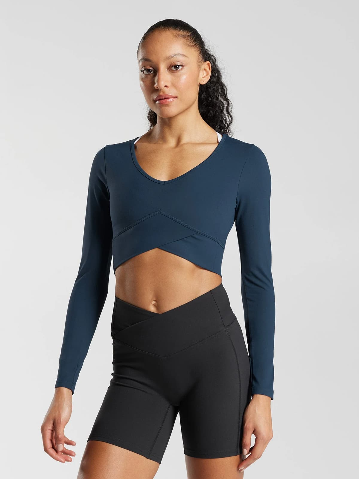 Crossover Long Sleeve Dark Blue